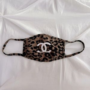 Double C cheetah face mask